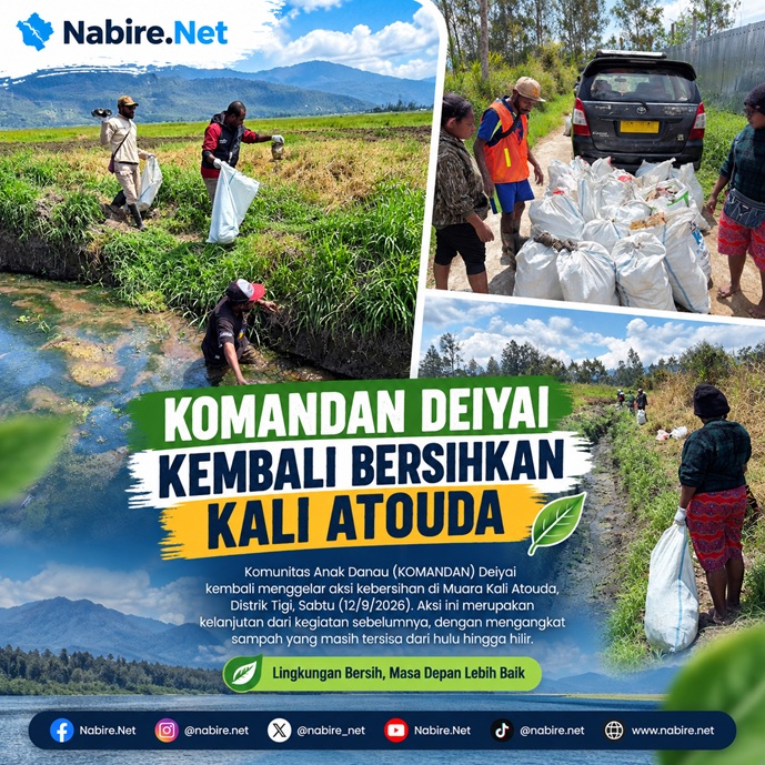 (KOMANDAN Deiyai Kembali Bersihkan Kali Atouda)