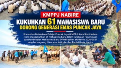 (61 Mahasiswa Baru Puncak Jaya Resmi Jadi Anggota KMPPJ Nabire)