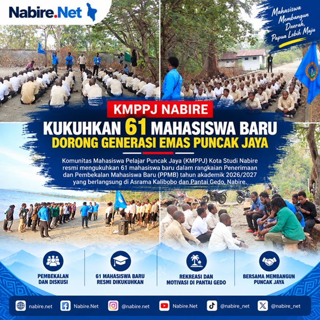 (61 Mahasiswa Baru Puncak Jaya Resmi Jadi Anggota KMPPJ Nabire)