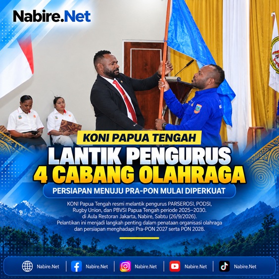 (KONI Papua Tengah Lantik Pengurus 4 Cabor, Persiapan Menuju Pra-PON Mulai Diperkuat)