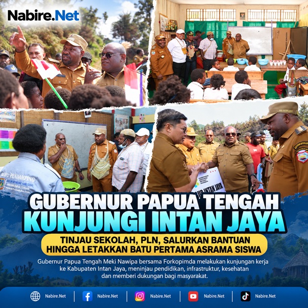 Ke Intan Jaya, Gubernur Papua Tengah Cek Sekolah hingga Janjikan Listrik dan Internet