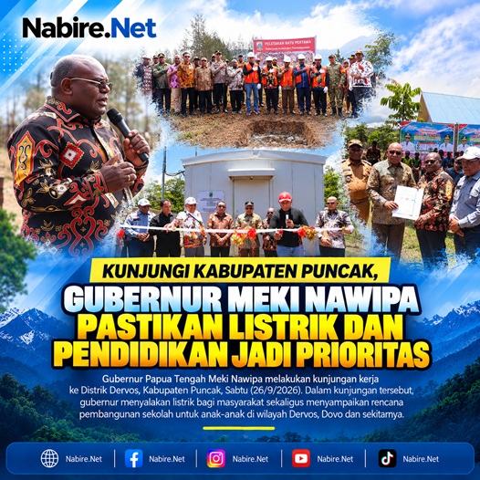 (Kunjungi Kabupaten Puncak, Gubernur Meki Nawipa Pastikan Listrik dan Pendidikan Jadi Prioritas)