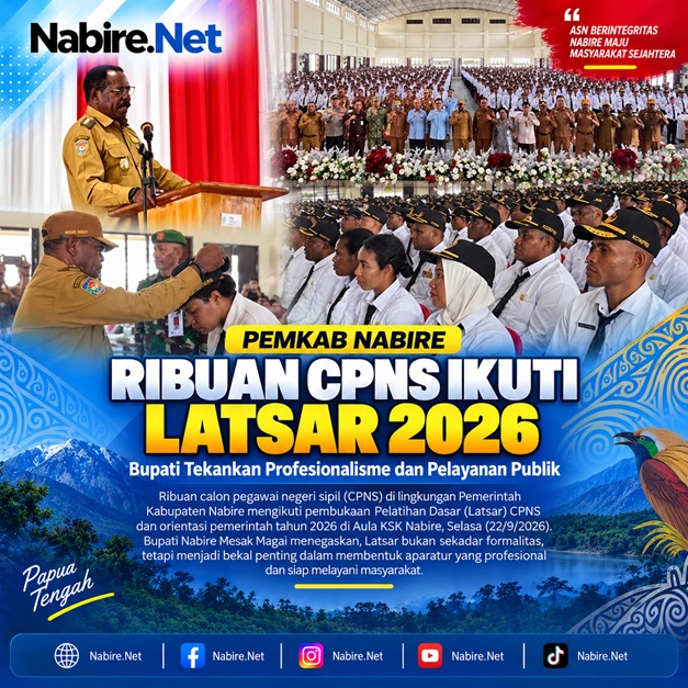 (Ribuan CPNS Pemkab Nabire Ikuti Latsar 2026, Bupati Tekankan Profesionalisme ASN)