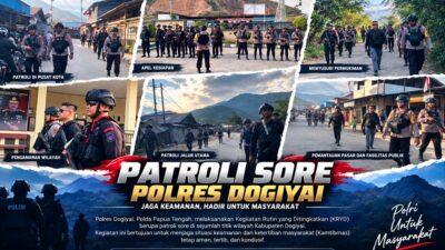 (Patroli Sore Digencarkan, Polisi Pantau Sejumlah Titik di Dogiyai)