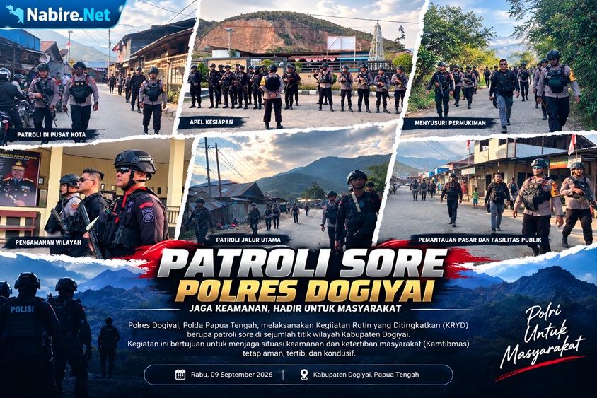 (Patroli Sore Digencarkan, Polisi Pantau Sejumlah Titik di Dogiyai)
