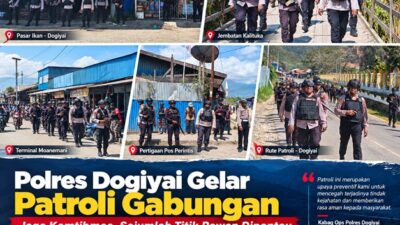 (Polres Dogiyai Gelar Patroli Gabungan, Sejumlah Titik Rawan Dipantau)