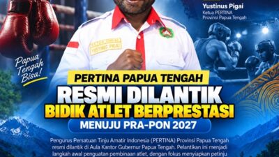 (PERTINA Papua Tengah Resmi Dilantik, Bidik Atlet Berprestasi Menuju Pra-PON 2027)