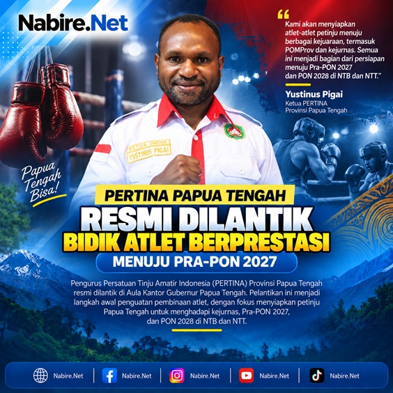 (PERTINA Papua Tengah Resmi Dilantik, Bidik Atlet Berprestasi Menuju Pra-PON 2027)