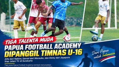 (Tiga Talenta Papua Football Academy Masuk TC Timnas U-16)