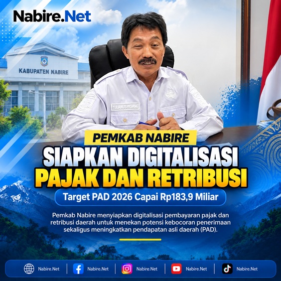 (Kejar PAD Rp183,9 Miliar, Pemkab Nabire Siapkan Sistem Pembayaran Pajak Digital)