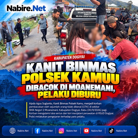 (Kanit Binmas Polsek Kamuu Dibacok di Moanemani, Pelaku Diburu)