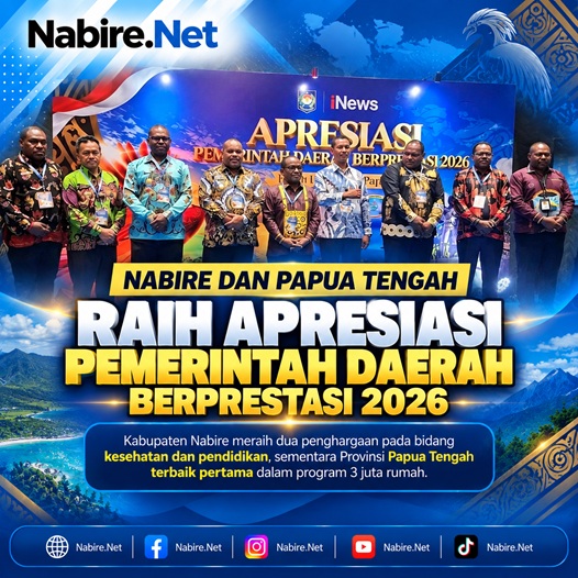 (Nabire dan Papua Tengah Raih Apresiasi Pemerintah Daerah Berprestasi 2026)