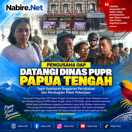 (Pengusaha OAP Datangi Dinas PUPR Papua Tengah, Tagih Kejelasan Anggaran Perubahan)