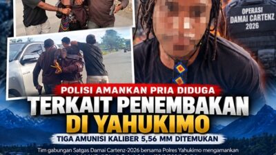 (Kasus Penembakan Yahukimo: Polisi Amankan NB dan Sita Tiga Amunisi Kaliber 5,56)