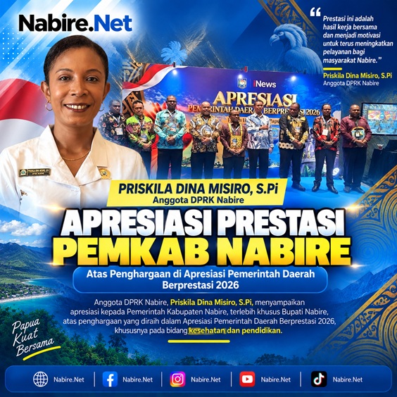 (Anggota DPRK Nabire Priskila Dina Misiro Apresiasi Prestasi Pemkab Nabire di Tingkat Nasional)