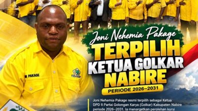 (Joni Nehemia Pakage Terpilih Pimpin Golkar Nabire, Bidik 6 Kursi DPRD pada 2031)