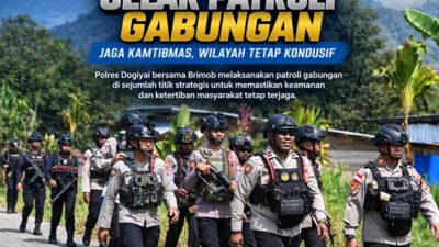 (Awal Pekan, Polres Dogiyai dan Brimob Gelar Patroli Gabungan)