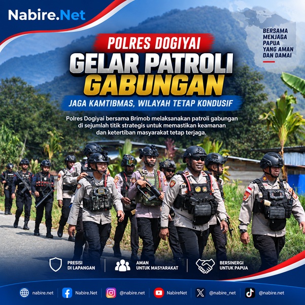 (Awal Pekan, Polres Dogiyai dan Brimob Gelar Patroli Gabungan)