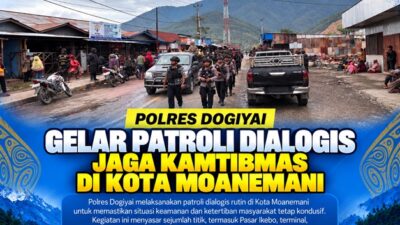 (Patroli Polres Dogiyai Sasar Pasar Ikebo hingga Kantor Bupati, Situasi Aman)