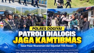 (Kapolres Dogiyai Pimpin Patroli Dialogis, Situasi Wilayah Terpantau Kondusif)