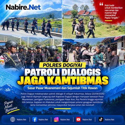 (Kapolres Dogiyai Pimpin Patroli Dialogis, Situasi Wilayah Terpantau Kondusif)