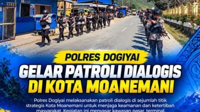 (Patroli Dialogis Polres Dogiyai Sasar Sejumlah Titik Rawan di Moanemani)