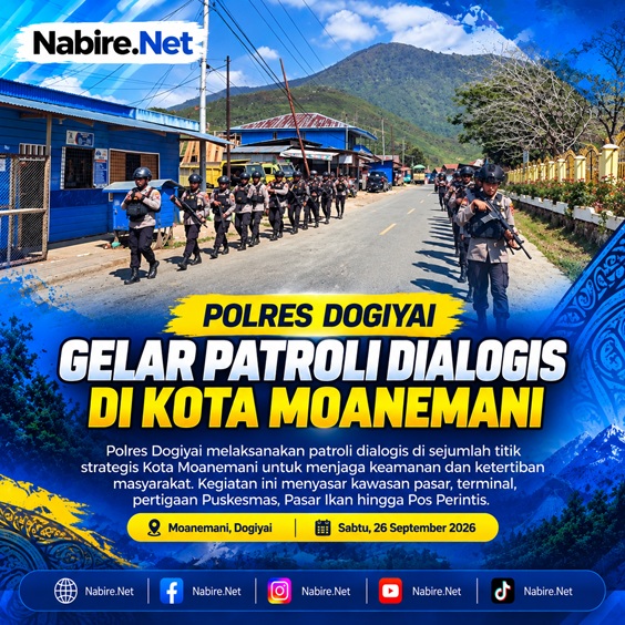 (Patroli Dialogis Polres Dogiyai Sasar Sejumlah Titik Rawan di Moanemani)
