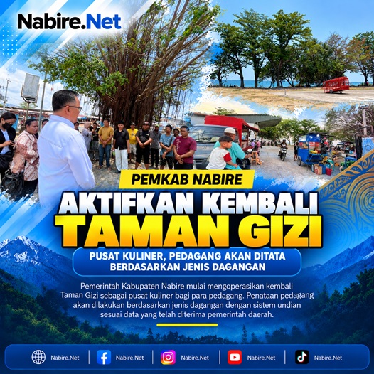 (Taman Gizi Nabire Kembali Jadi Pusat Kuliner, Pedagang Direlokasi dengan Sistem Undian)