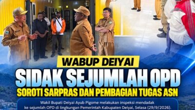 (Sidak Sejumlah OPD, Wabup Deiyai Minta Kebutuhan Kantor Dipetakan Jelas)