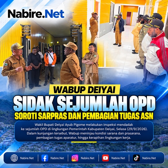 (Sidak Sejumlah OPD, Wabup Deiyai Minta Kebutuhan Kantor Dipetakan Jelas)