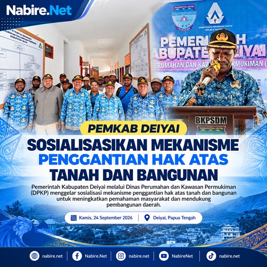 (Pemkab Deiyai Perkuat Pemahaman Warga soal Penggantian Hak Atas Tanah dan Bangunan)