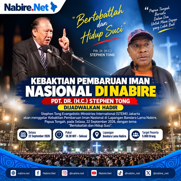 (Pdt Stephen Tong Akan Hadir di Nabire Dalam Kebaktian Pembaruan Iman 22 September)