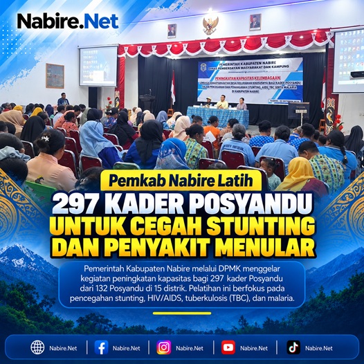 (Pemkab Nabire Latih 297 Kader Posyandu untuk Cegah Stunting dan Penyakit Menular)