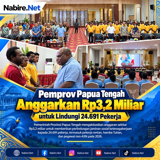 (Pemprov Papua Tengah Anggarkan Rp3,2 Miliar untuk Lindungi 24.691 Pekerja)