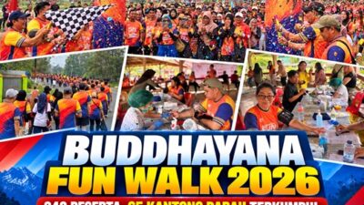 (Ratusan Peserta Ramaikan Buddhayana Fun Walk 2026 di Nabire, Ada Donor Darah dan Cek Kesehatan)