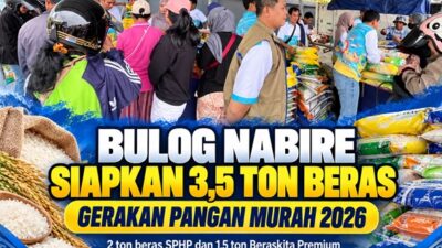 (Bulog Nabire Siapkan 3,5 Ton Beras untuk Gerakan Pangan Murah 2026)