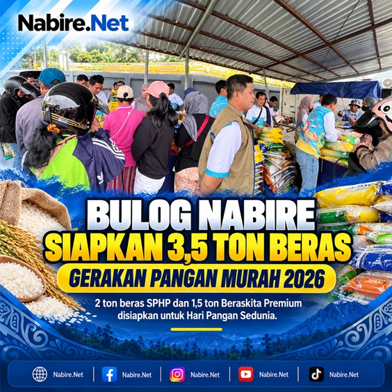 (Bulog Nabire Siapkan 3,5 Ton Beras untuk Gerakan Pangan Murah 2026)