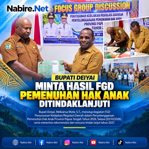 (Bupati Deiyai Minta Hasil FGD Pemenuhan Hak Anak Ditindaklanjuti)