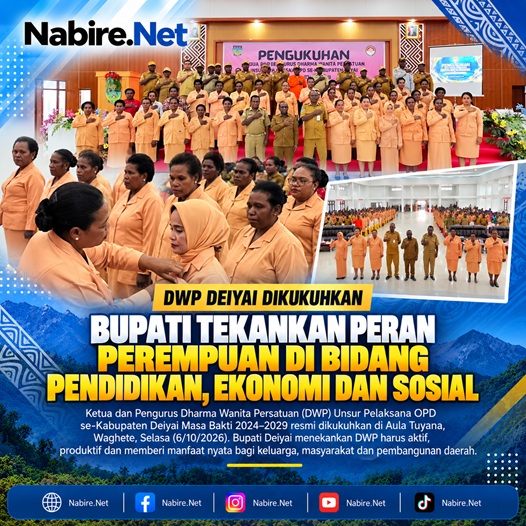 (DWP Deiyai Dikukuhkan, Bupati Tekankan Peran Perempuan di Bidang Pendidikan, Ekonomi dan Sosial)