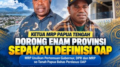 (Ketua MRP Papua Tengah Dorong Enam Provinsi Sepakati Definisi OAP)