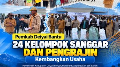 (buat foto ini menjadi desain yang bagus berukuran instagram post, buat desainnya dan style serta font serupa desain MRP Papua Tengah, tambahkan tulisan Nabire.Net di sudut kiri atas tanpa tambahan slogan, tambahkan jaringan sosial media Nabire.Net di bawah foto, tambahkan judul dan deskripsi singkat berita di tengah foto)
