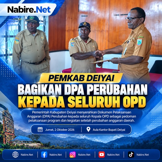 (Pemkab Deiyai Bagikan DPA Perubahan kepada OPD, Sekda Tekankan Akuntabilitas)