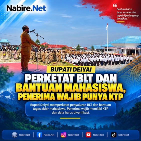 (Bupati Deiyai Perketat BLT dan Bantuan Mahasiswa, Penerima Wajib Punya KTP)