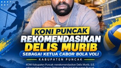 (KONI Puncak Rekomendasikan Delis Murib Pimpin Cabor Bola Voli)