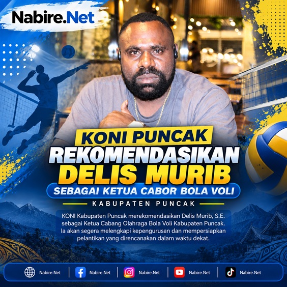 (KONI Puncak Rekomendasikan Delis Murib Pimpin Cabor Bola Voli)