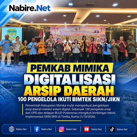 (Pemkab Mimika Digitalisasi Arsip Daerah, 100 Pengelola Ikuti Bimtek SIKN/JIKN)
