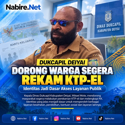 (Dukcapil Deiyai Dorong Warga Segera Rekam KTP-el, Identitas Jadi Dasar Akses Layanan Publik)