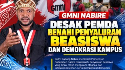 (GMNI Nabire Desak Pemda Benahi Penyaluran Beasiswa dan Demokrasi Kampus)