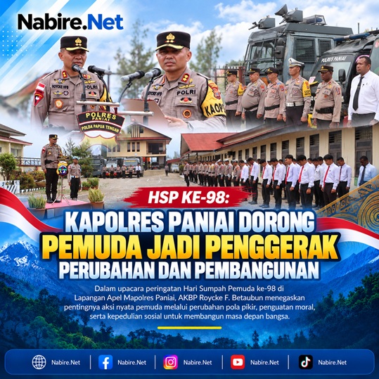 (HSP ke-98: Kapolres Paniai Dorong Pemuda Jadi Penggerak Perubahan dan Pembangunan)