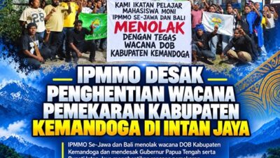 (IPMMO Desak Penghentian Wacana Pemekaran Kabupaten Kemandoga di Intan Jaya)